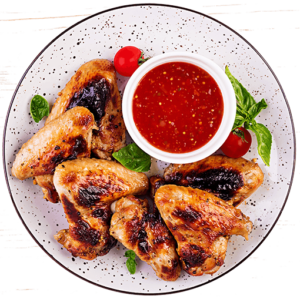 Baked Chicken Wings Asian Tomatoes